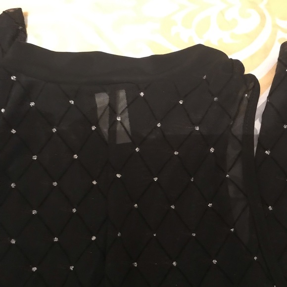 NWOT”Sheer Rhinestone See Through Women’s All in One”Absolutely Stunning (Large) - Picture 3 of 5